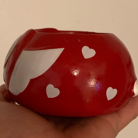 Valentine’s Day Ceramic Owl Plant Pot, Small Owl Pot, Red Owl, Owl Decor, Heart. - Picture 14 of 16